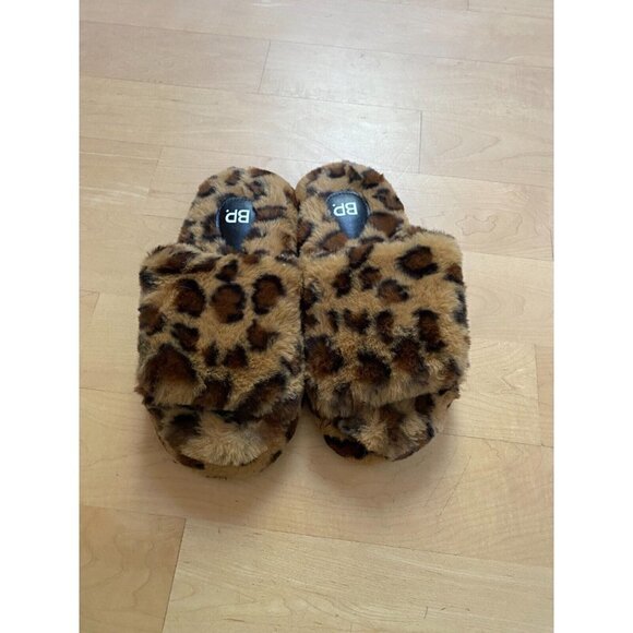 BP Slippers Nordstrom leopard Womens Size Small (5-6) - Picture 2 of 7